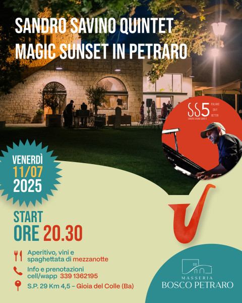 Sandro Savino Quintet Magic Sunset in Petraro