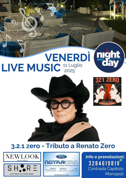3.2.1. Zero - Renato Zero tribute band live at Night and Day