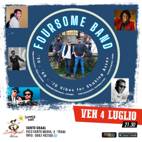Foursome Band Soul, Rock’n’roll e Rythm’n’blues live a Trani