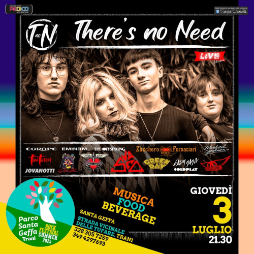 There's no Need live a Trani Parco Santa Geffa