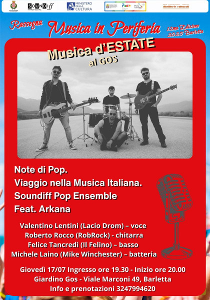 Note di Pop. Viaggio nella musica italiana  Il pop incontra il rock: emozioni e potenza on stage con il Soundiff Pop Ensemble e gli Arkana