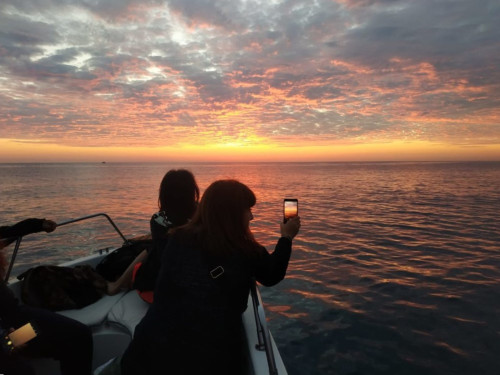 Polignano dal mare al tramonto
