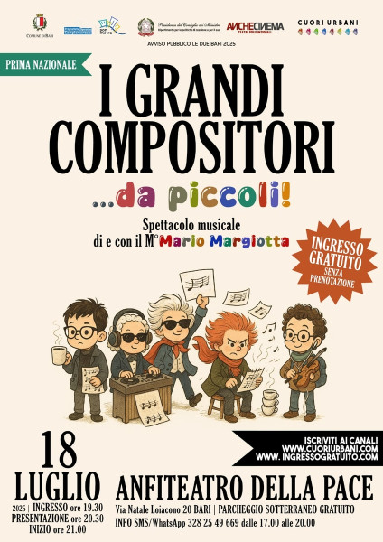 Spettacolo musicale gratuito sui Grandi Compositori ... da piccoli! Mario Margiotta in concerto