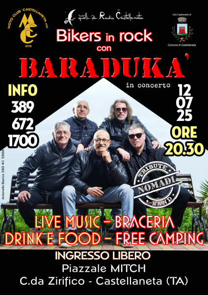 Bikers in Rock con i Baradukà