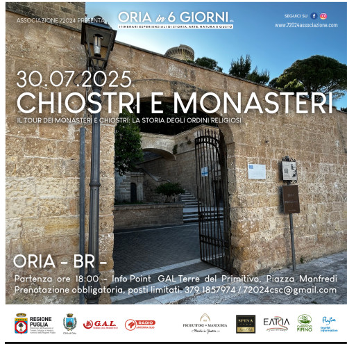 Chiostri e Monasteri di Oria: La storia degli ordini religiosi