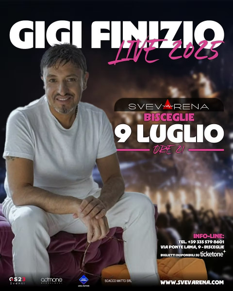 Gigi Finizio alla Svevarena di Bisceglie con il suo live tour 2025