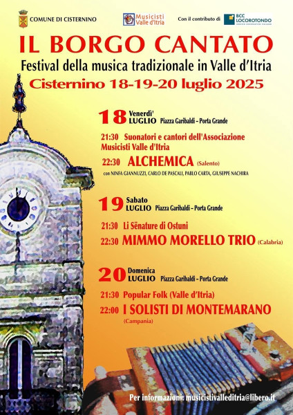 IL BORGO CANTATO - Festival della Musica tradizionale in Valle d'Itria