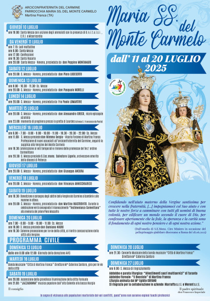 Festa in onore della Vergine del Carmelo
