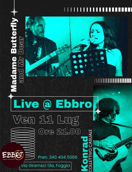 Live Music- doppio concerto per l'unica data estiva foggiana.