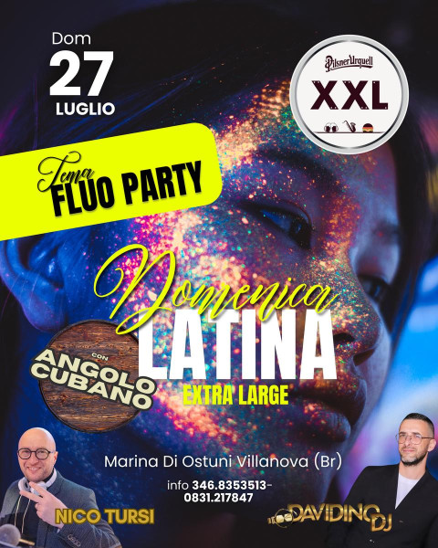 Domenica Latina Extra Large  Tema FLUO PARTY