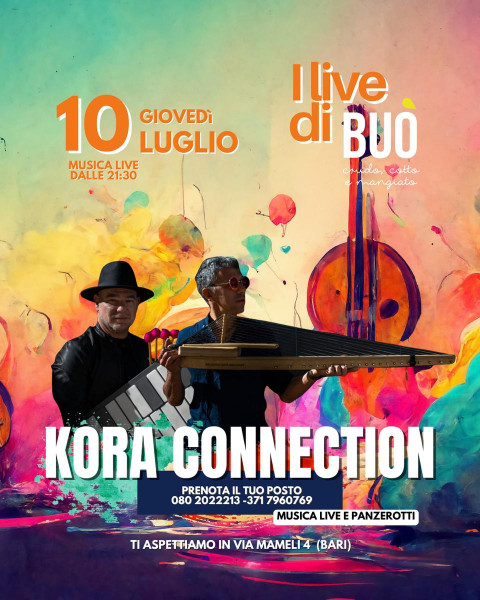 Musica dal vivo e panzerotti: Kora connection live da Buò