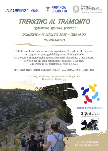 Trekking al tramonto Palagianello