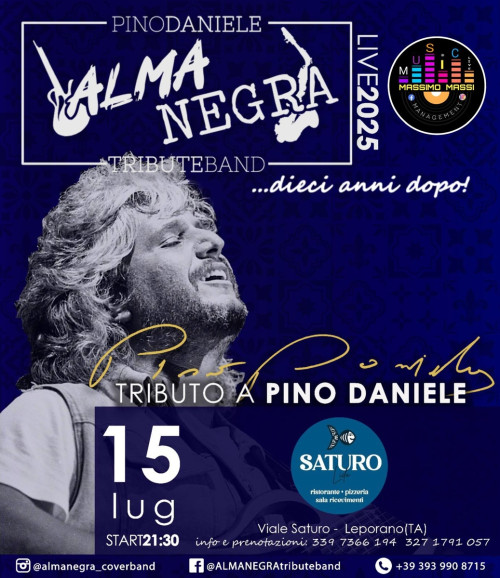 ALMANEGRA Pino Daniele Tribute Band al LIDO SATURO