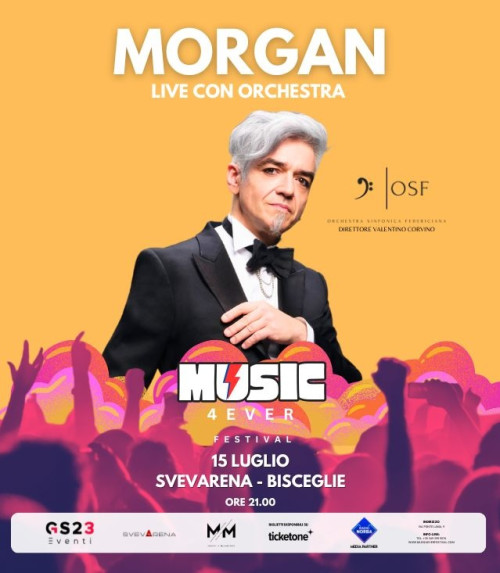 Morgan con l’Orchesta Federiciana alla Svevarena per il Music 4Ever Festival