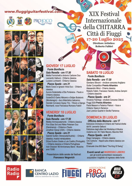 Fiuggi Guitar Festival, Direttore Artistico Roberto Fabbri
