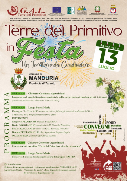 Terre del Primitivo in Festa, un Territorio da condividere