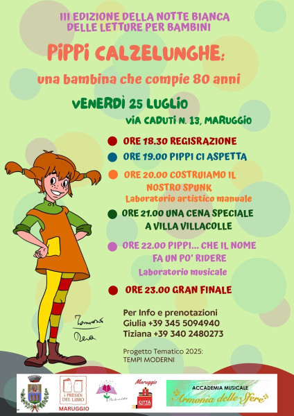 NOTTE BIANCA DELLE LETTURE PER BAMBINI