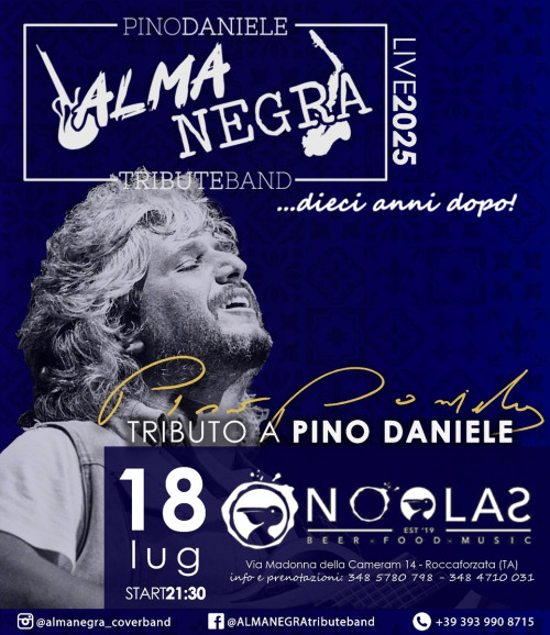 ALMANEGRA Pino Daniele Tribute Band al NOOLAS Pub