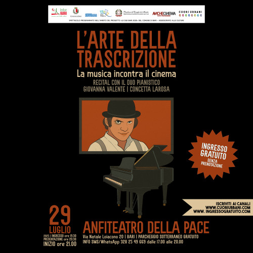 L'arte della trascrizione | La musica incontra il cinema | Recital con il duo pianistico Valente-Larosa
