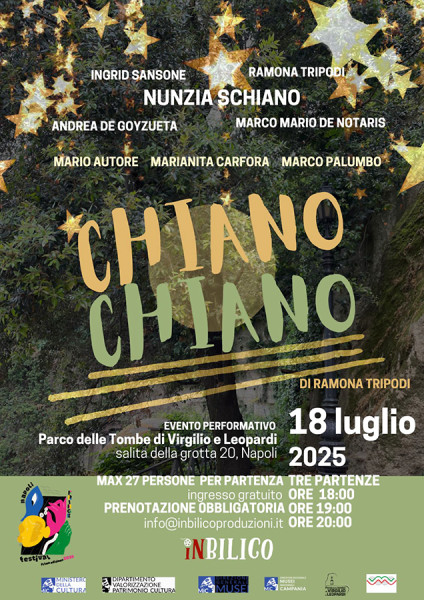 "Chiano Chiano" di Ramona Tripodi al Parco delle Tombe di Virgilio e Leopardi, per Napoli 2500 nell'ambito del Napoli Fringe Festival