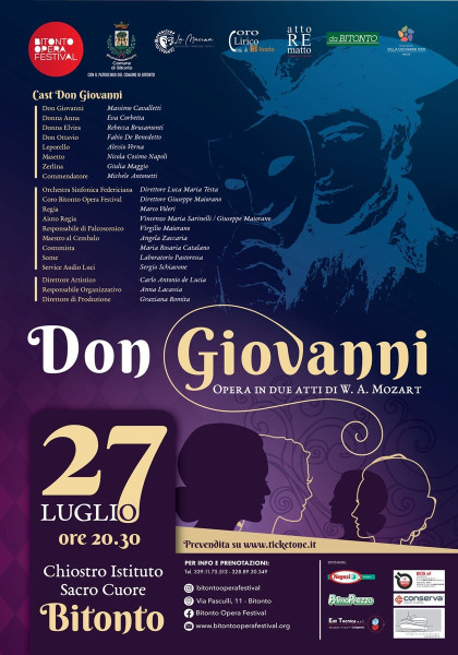 Bitonto Opera Festival. on stage il Don Giovanni di Mozart