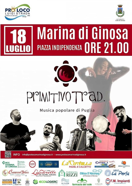 PrimitivoTrad. live concert con la musica popolare di Puglia