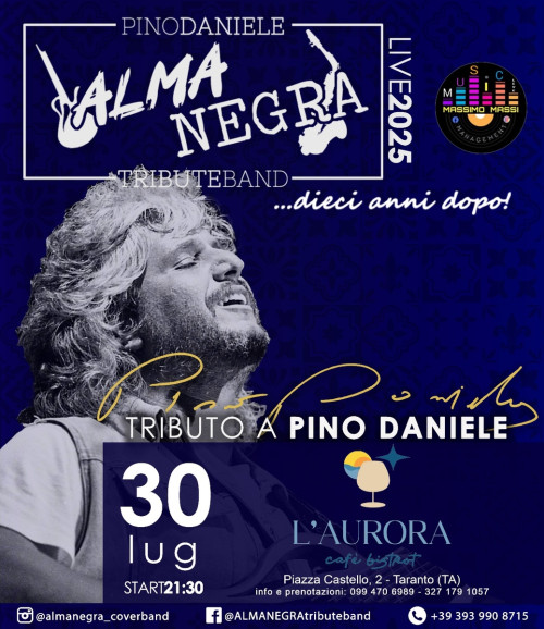 ALMANEGRA Pino Daniele Tribute Band a  L'AURORA cafè bistrot