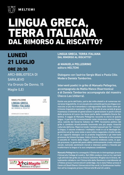 Presentazione "Lingua Greca, Terra Italiana dal Rimorso al Riscatto?"