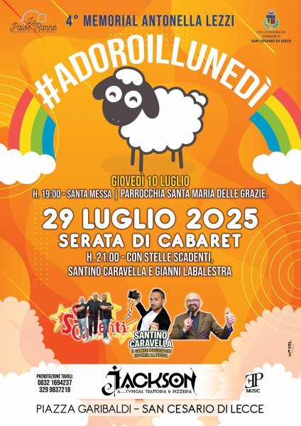 Adoro Il Lunedì - 4° Memorial Antonella Lezzi - San Cesario di Lecce