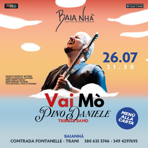 Vai Mò Pino Daniele tribute band live a Trani