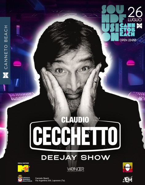 A Canneto sarà deejay show con Claudio Cecchetto