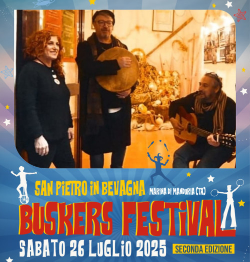 Anche Pizzica e Musica del Sud con i TARANTINIDION al "San Pietro in Bevagna BUSKERS FESTIVAL" di sabato 26 luglio, in pieno centro.
