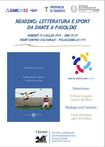 Presentazione del libro "Letteratura e sport" da Dante a Pasolini