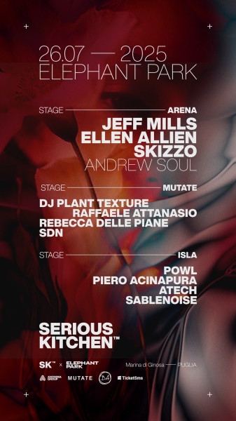 Jeff Mills, Ellen Allien e dj Skizzo all’Elephant Park