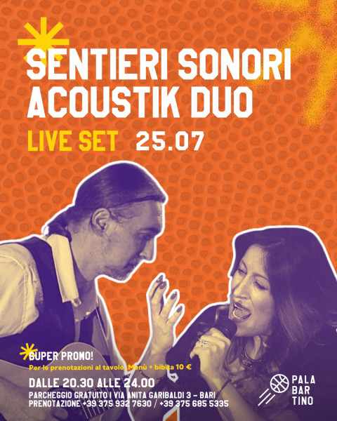 PalaBarTino: il live dei Sentieri Sonori Acoustik Duo