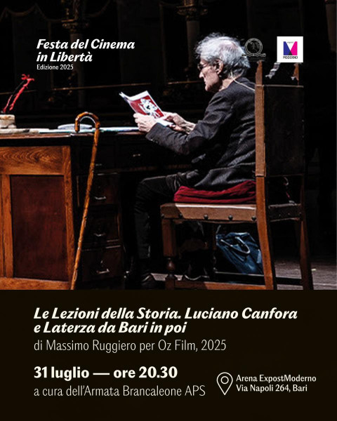 Proiezione Le lezioni della storia. Luciano Canfora e Laterza da Bari in poi di Massimo Ruggiero