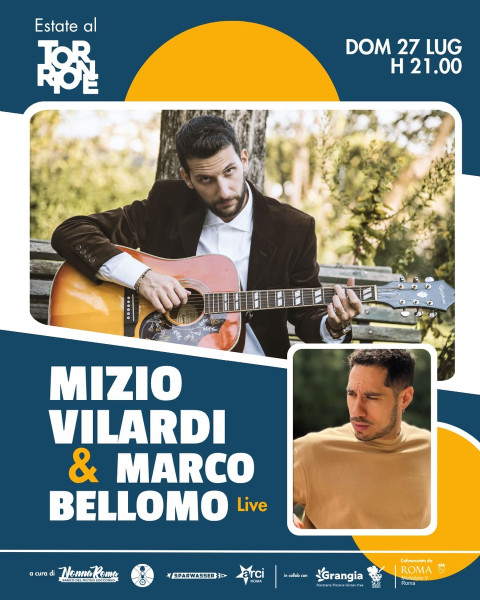 il cantautore pugliese Mizio Vilardi live con Marco Bellomo per "Estate al Torrione"