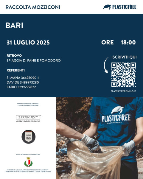 Bar Project: A Bari l’aperitivo ecologico per ripulire la spiaggia da mozziconi e microrifiuti