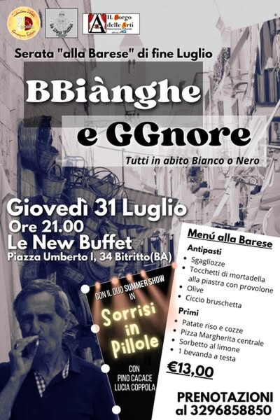 Cena Bbiànghe e Ggore ''alla barese''