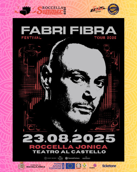 Roccella Summer Festival, Fabri Fibra in concerto il 23 agosto