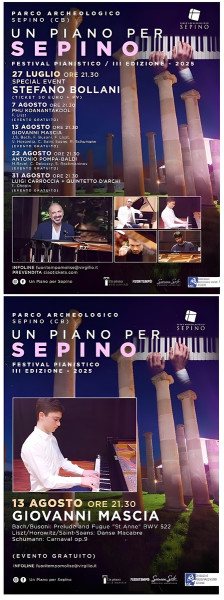 UN PIANO PER SEPINO Pianista Giovanni Mascia