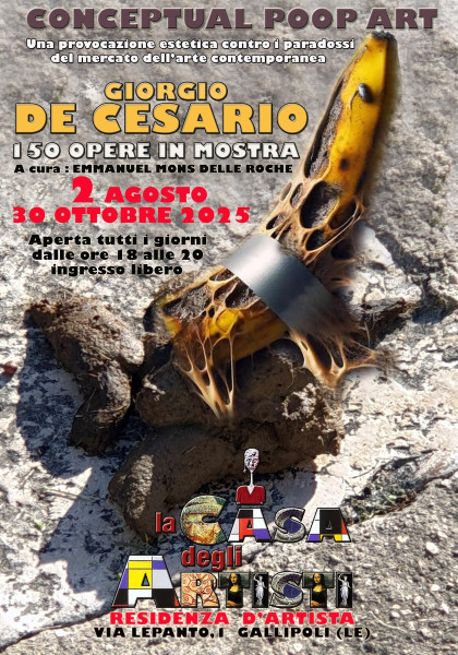 Conceptual Poop Art, 150 opere in mostra di Giorgio De Cesario