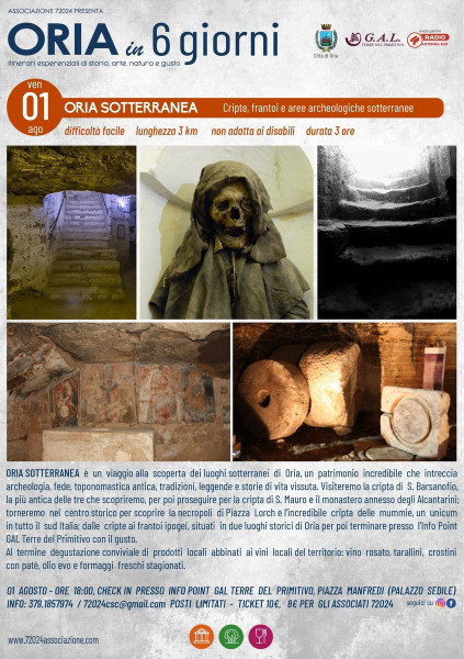 Oria sotterranea: cripte, frantoi e aree archeologiche sotterranee
