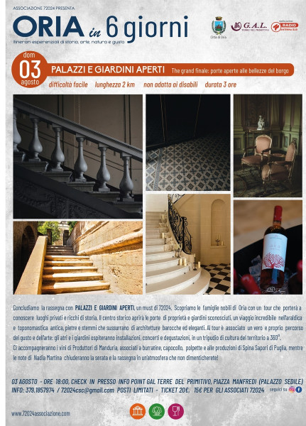 Palazzi e giardini aperti: The grand finale, porte aperte alle bellezze del borgo