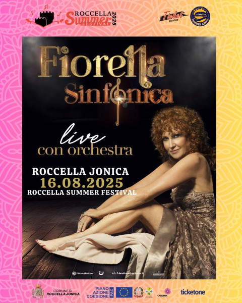 Roccella Summer Festival, il 16 agosto "Fiorella Sinfonica - Live con Orchestra"