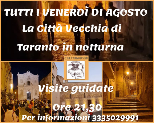 La Città Vecchia di Taranto in notturna