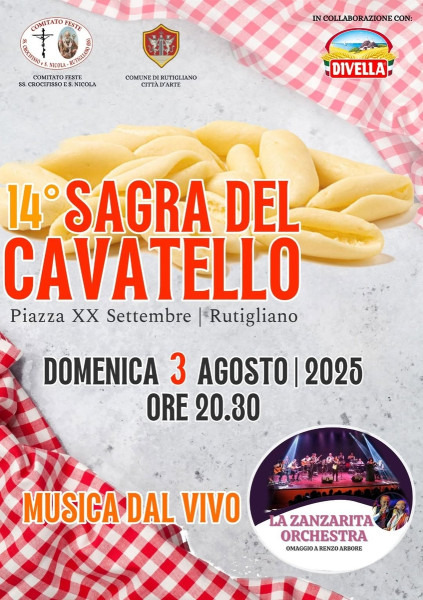 14^ Sagra del CAVATELLO di RUTIGLIANO con LA ZANZARITA ORCHESTRA in concerto