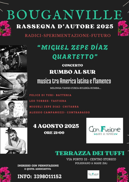 Bouganville - Rassegna d'autore 2025 - Zepe Quartetto con RUMBO AL SUR