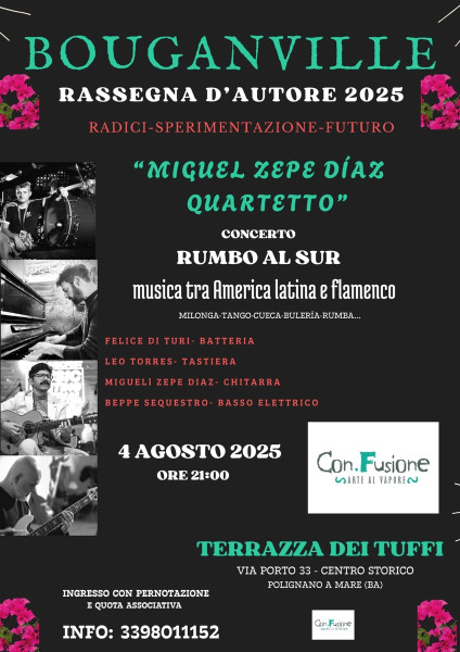 Bouganville - Rassegna d'autore 2025 - Zepe Quartetto con RUMBO AL SUR