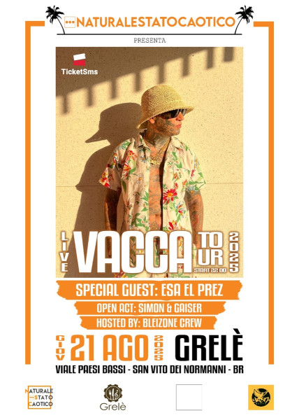 Vacca Live Tour 2025 a San Vito dei Normanni